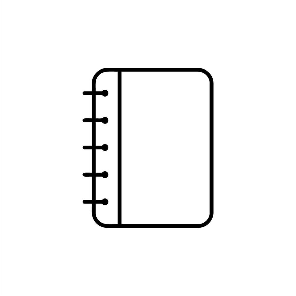 Simple notebook with Minimalist and modern design vector