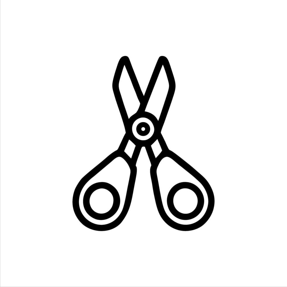 Simple scissors with Minimalist and modern design vector
