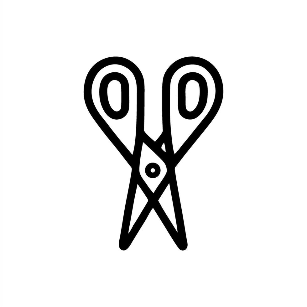 Simple scissors with Minimalist and modern design vector