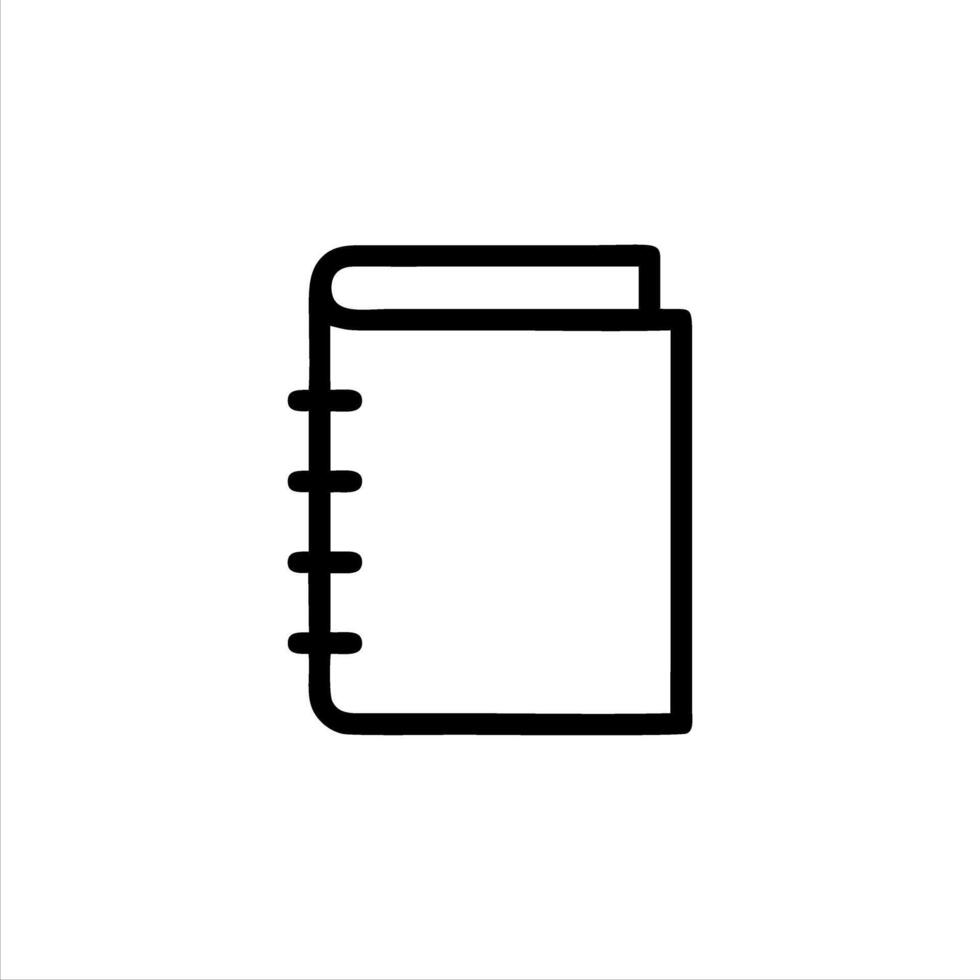Simple notebook with Minimalist and modern design vector