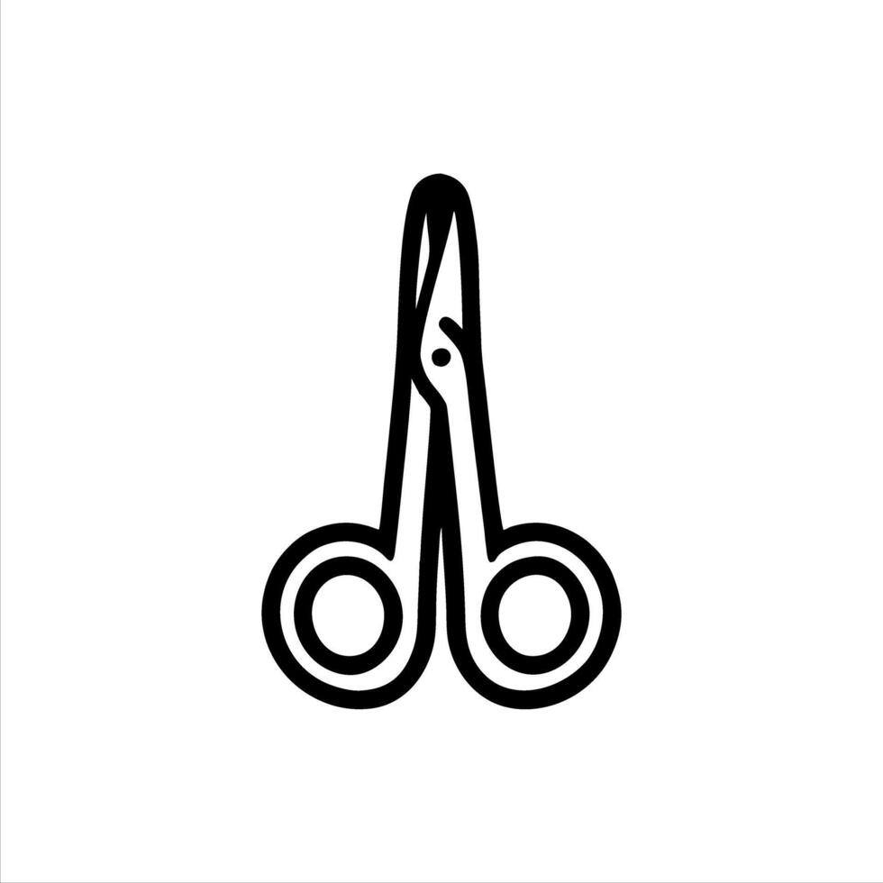 Simple scissors with Minimalist and modern design vector