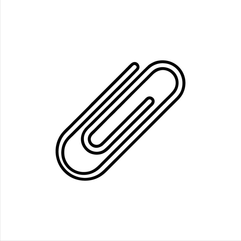 Simple paper clip with Minimalist and modern design vector