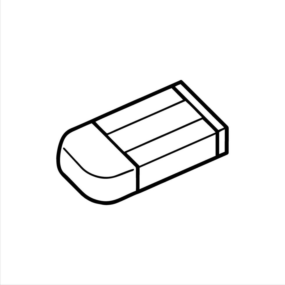 Simple eraser with Minimalist and modern design vector