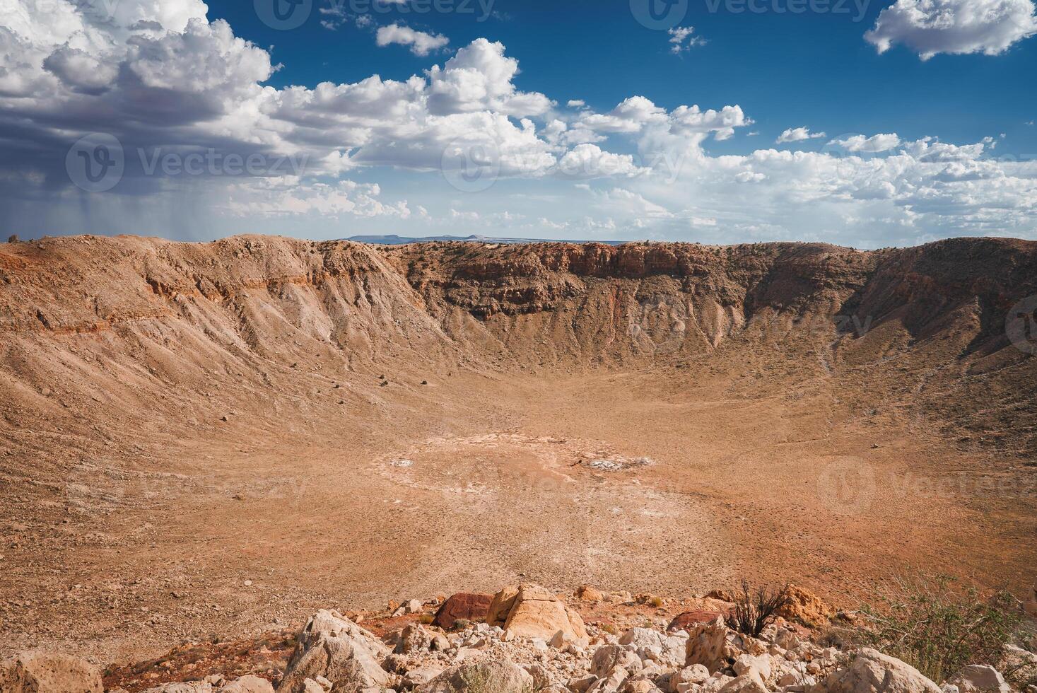Impressive Meteor Crater, Barringer Crater in Arizona Desert photo
