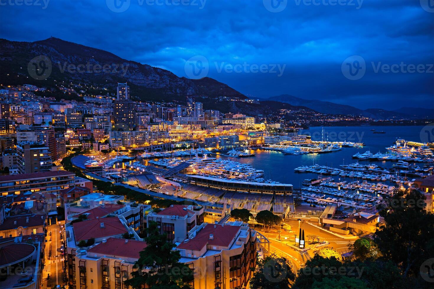 View of Monaco in the night photo