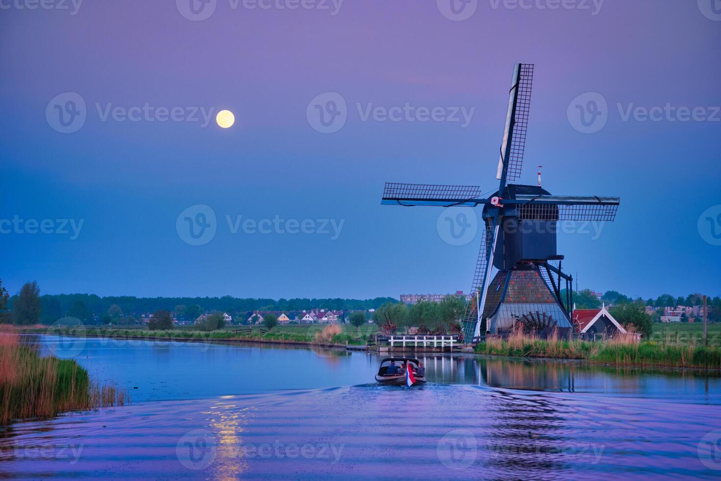 Windmills at Kinderdijk in Holland. Netherlands photo