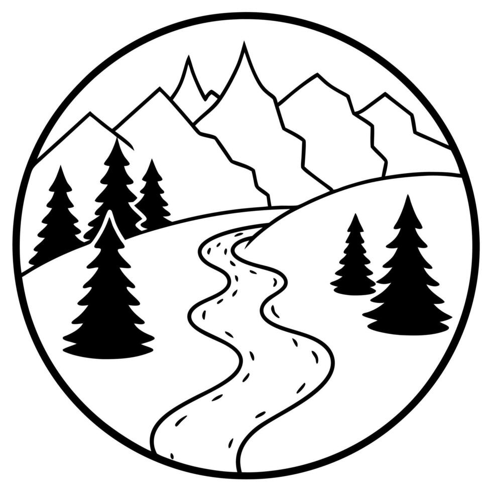 Mindfulness Coloring Book for Kids. Mindfulness element outline for coloring pages vector