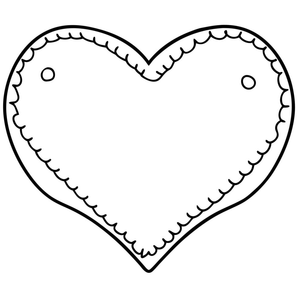 Sweet Hearts Outline For Coloring Book. vector