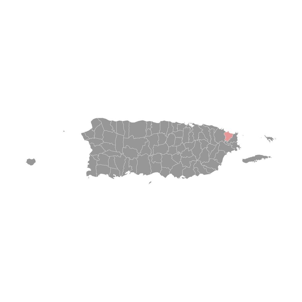 Luquillo map, administrative division of Puerto Rico. illustration. vector