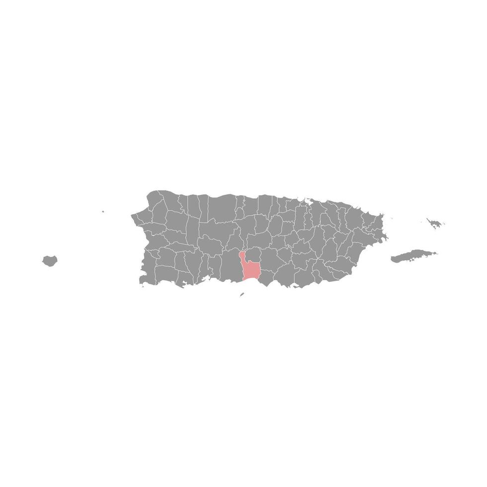 Juana Diaz map, administrative division of Puerto Rico. illustration. vector