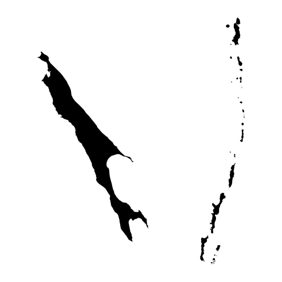 Sakhalin Oblast map, administrative division of Russia. illustration. vector
