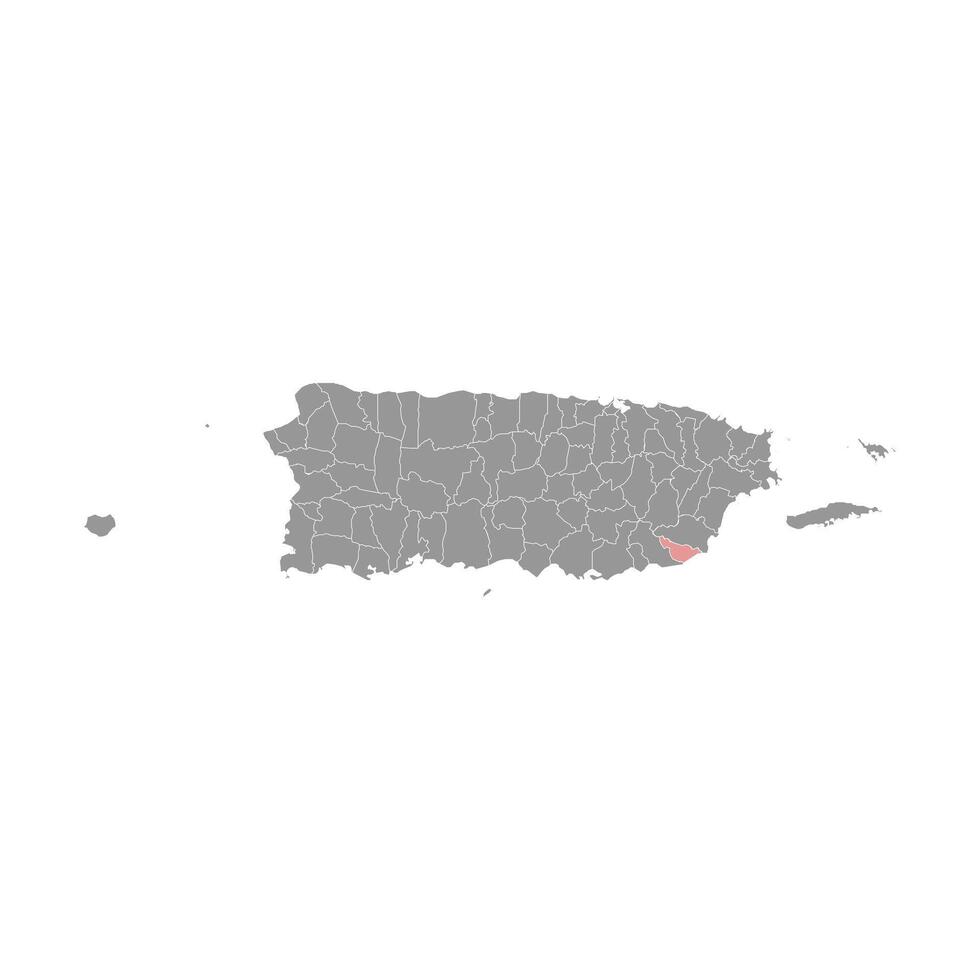 Maunabo map, administrative division of Puerto Rico. illustration. vector