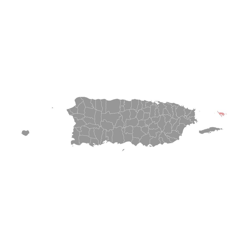 Isla Culebra map, administrative division of Puerto Rico. illustration. vector