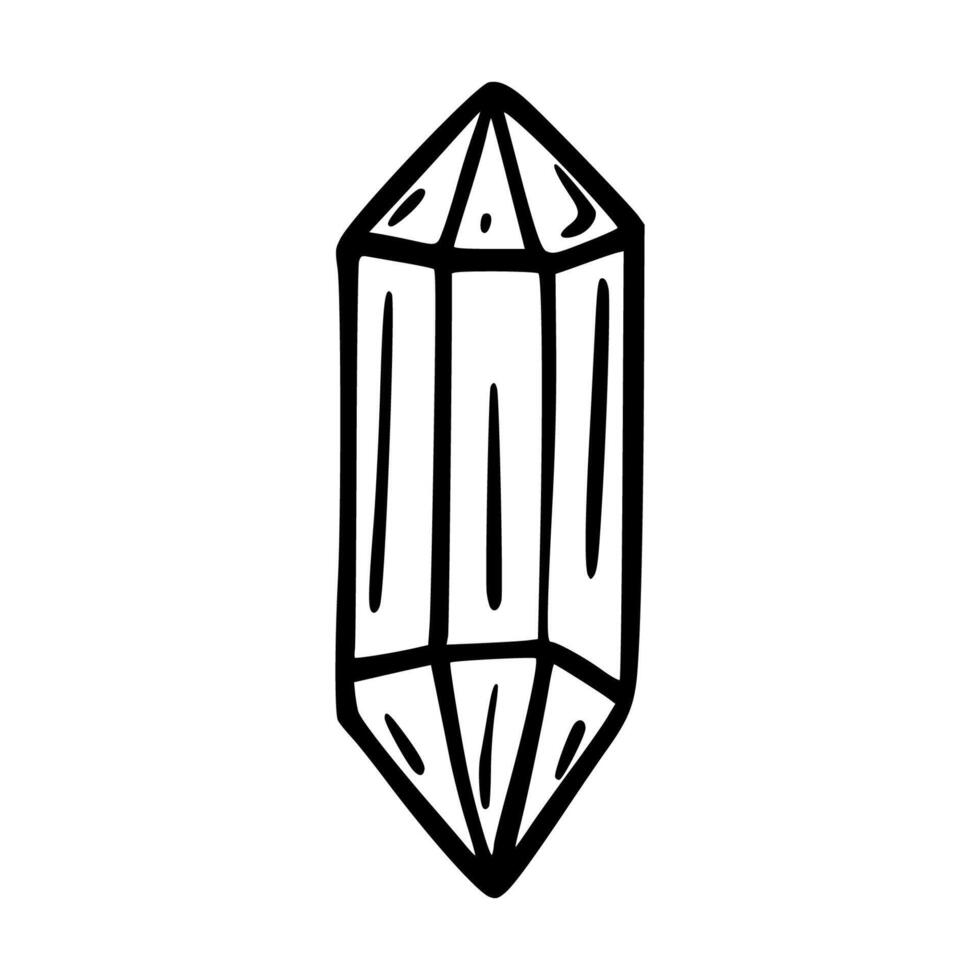 Doodle Crystal. Magic Object. Sketch vector