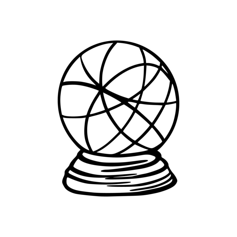 Doodle Magic Ball. Magic Object. Sketch vector
