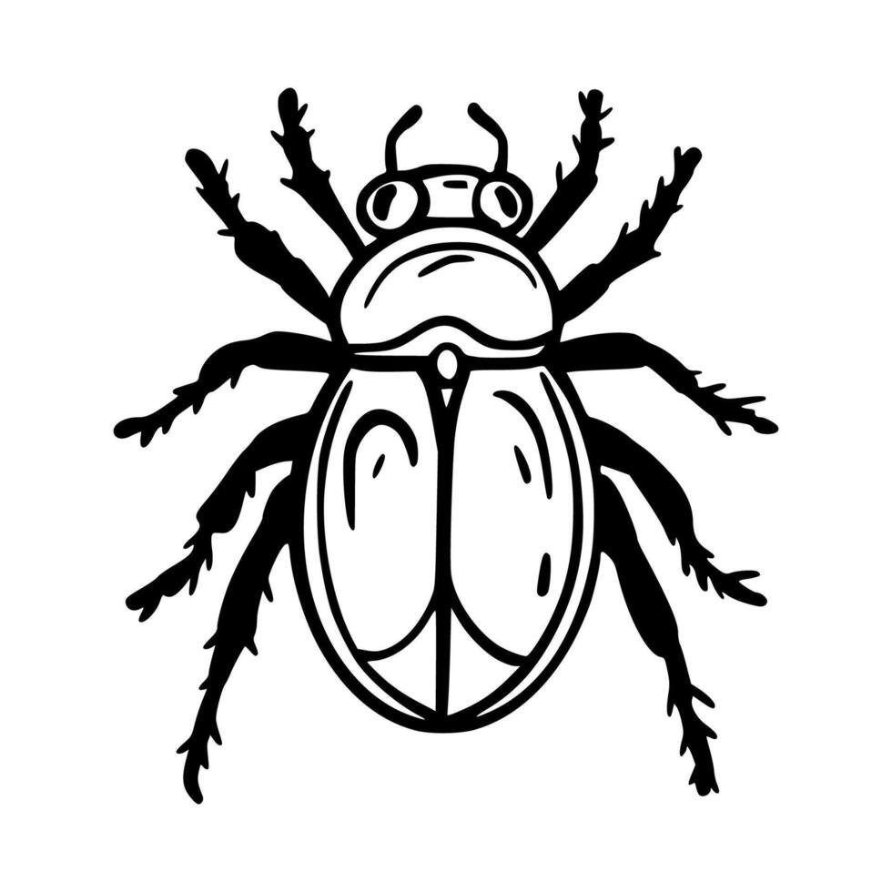 Doodle Bug. Insect. A magical object. Sketch vector