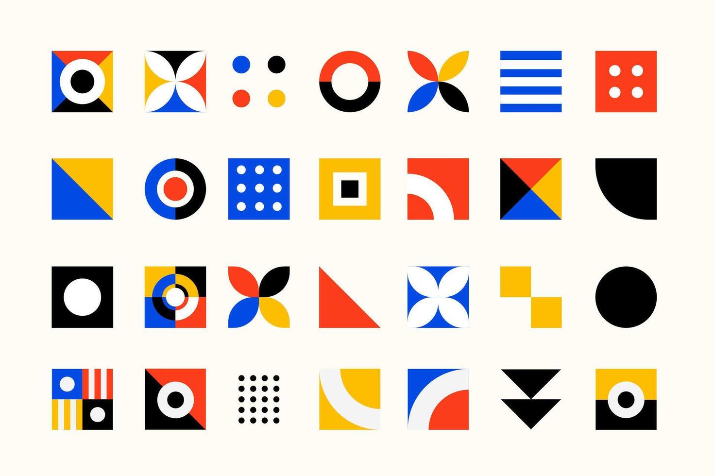 Abstract geometric shapes collection vector