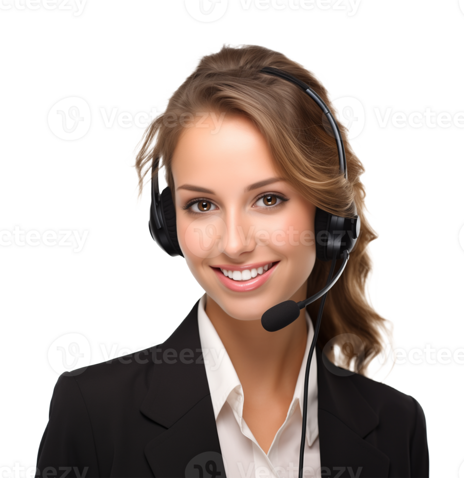 Tech Support Woman Isolated on Transparent Background png