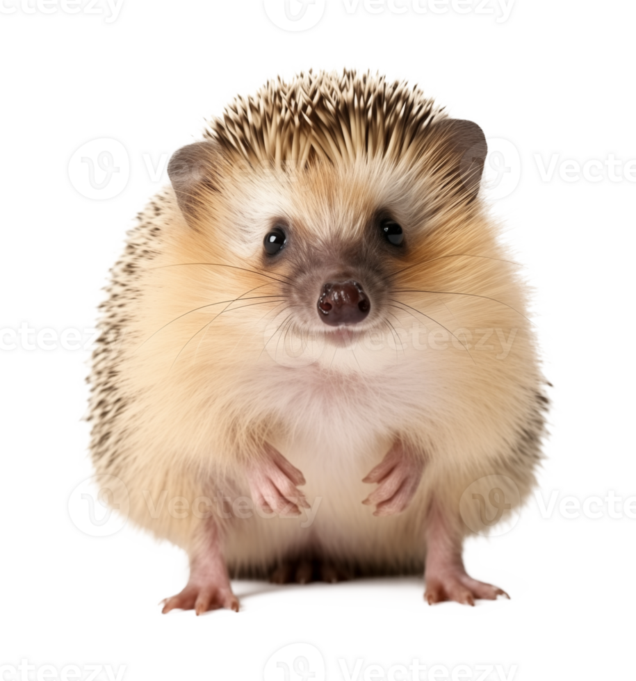 Hedgehog Front View Isolated on Transparent Background png