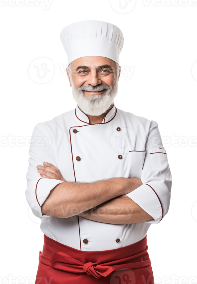 Chef Crossed Arms Isolated on Transparent Background png