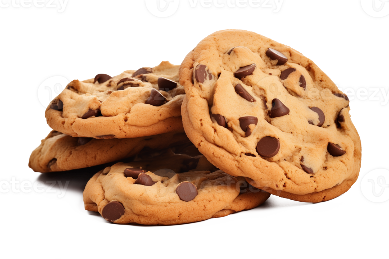 Chocolate Chip Cookies Isolated on Transparent Background png