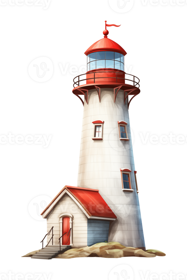 Lighthouse Isolated on Transparent Background png