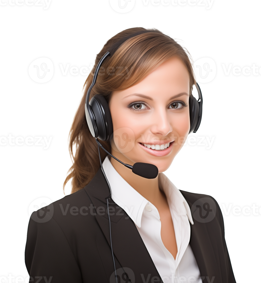 Female Tech Support Isolated on Transparent Background png