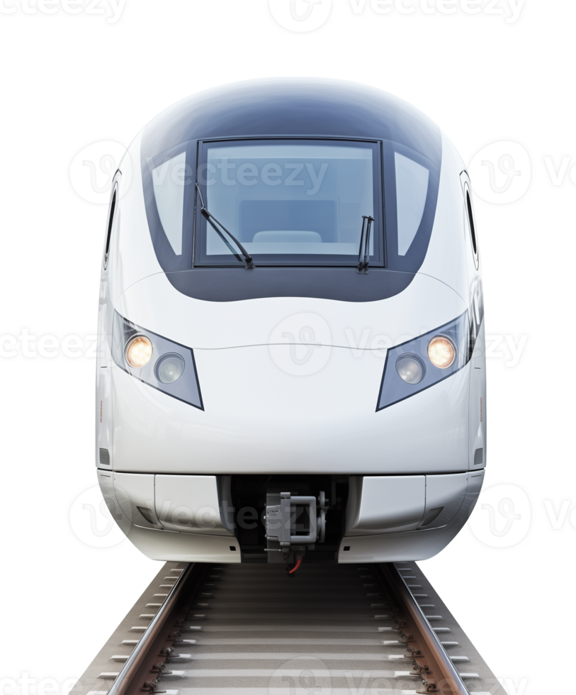 Bullet Train Front View Isolated on Transparent Background png