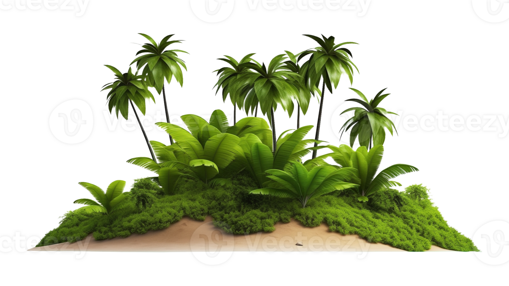 Small Island Isolated on Transparent Background png