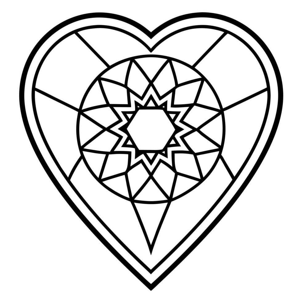Sweet Hearts Outline For Coloring Book. vector
