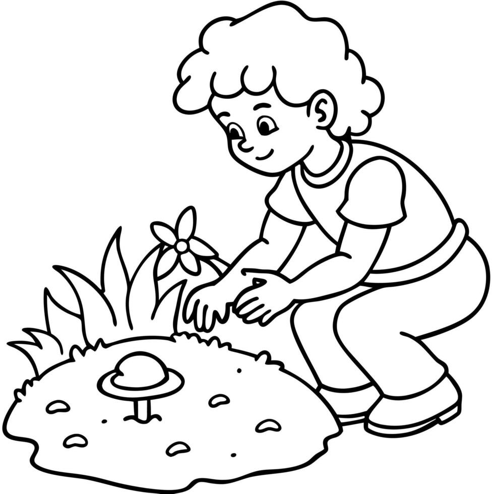 Mindfulness Coloring Book for Kids. Mindfulness element outline for coloring pages vector