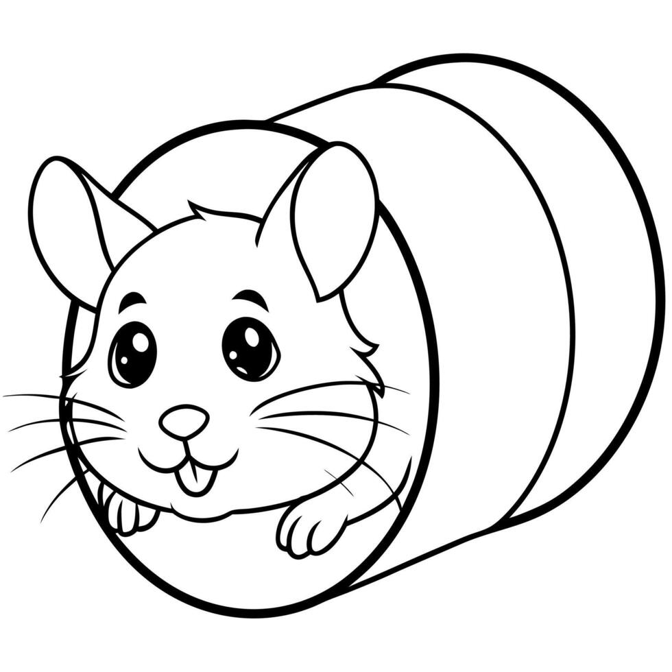 Adorable pets animal for coloring pages vector