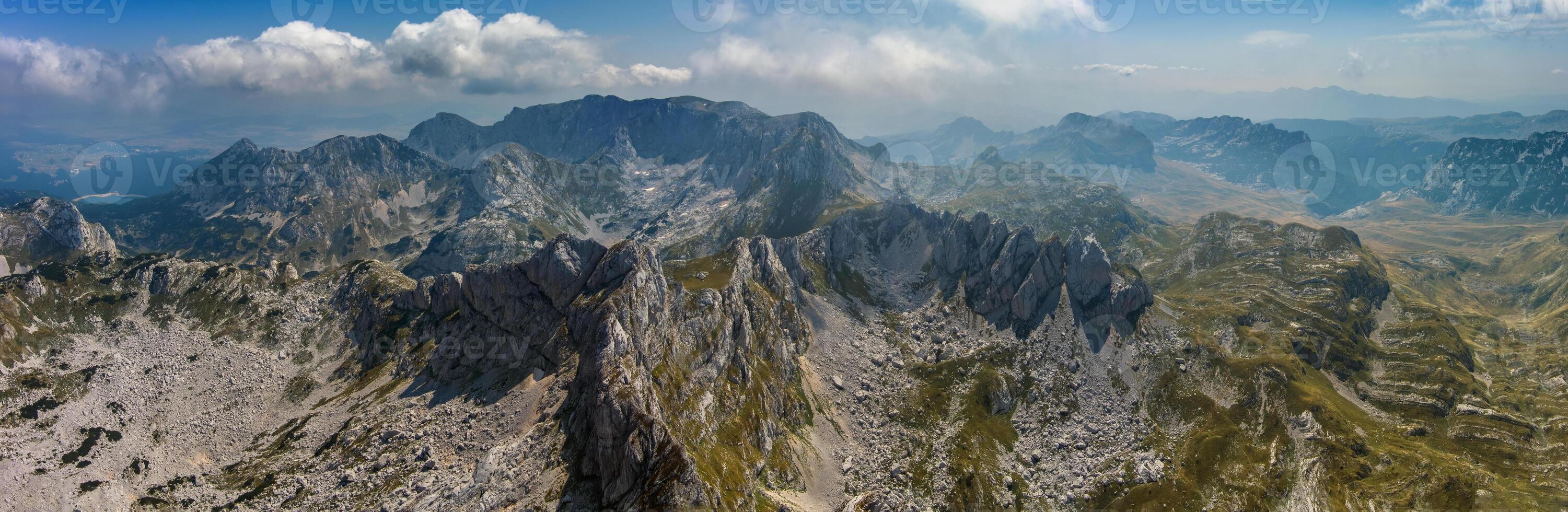 Aerial view of mountains in Durmitor photo