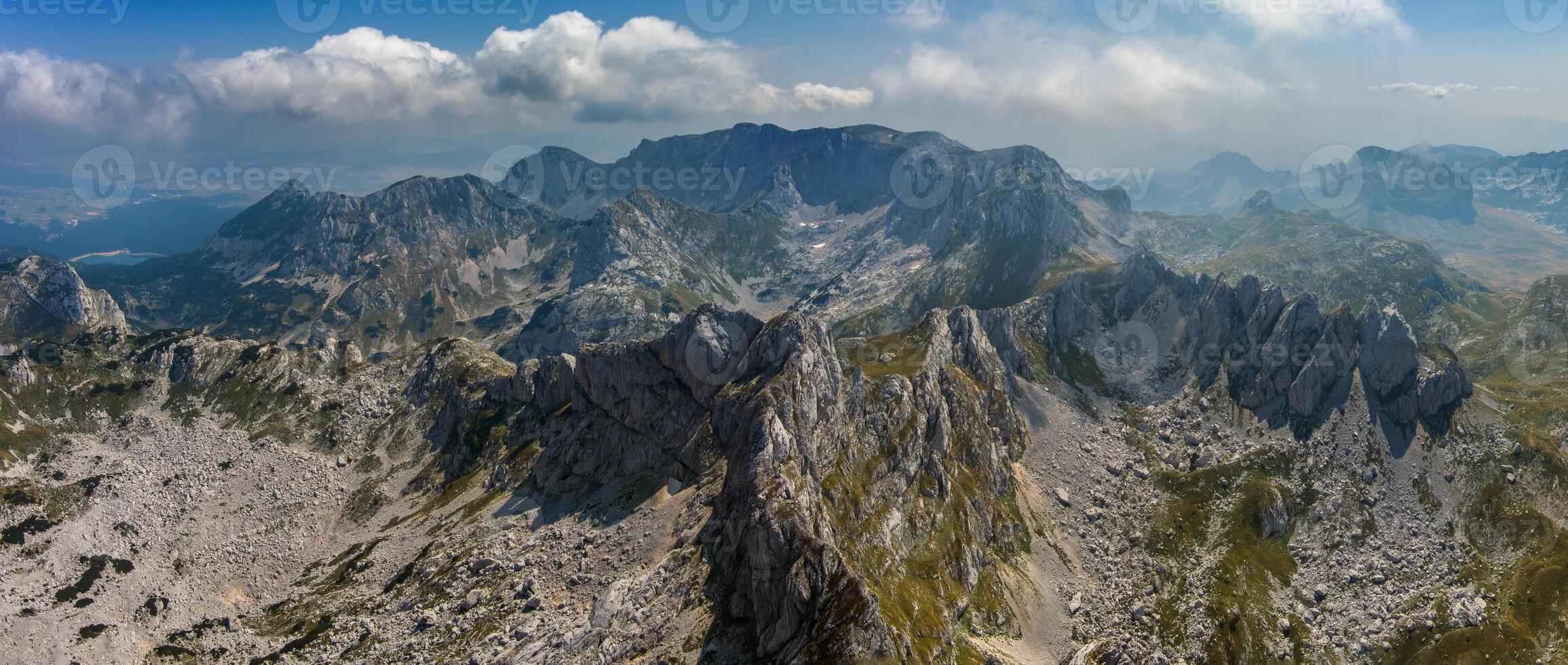 Aerial view of mountains in Durmitor photo