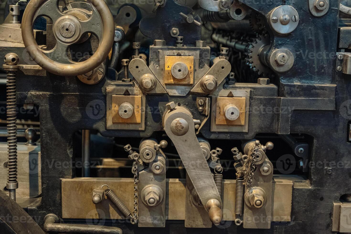 Mechanical industry old machinery part photo