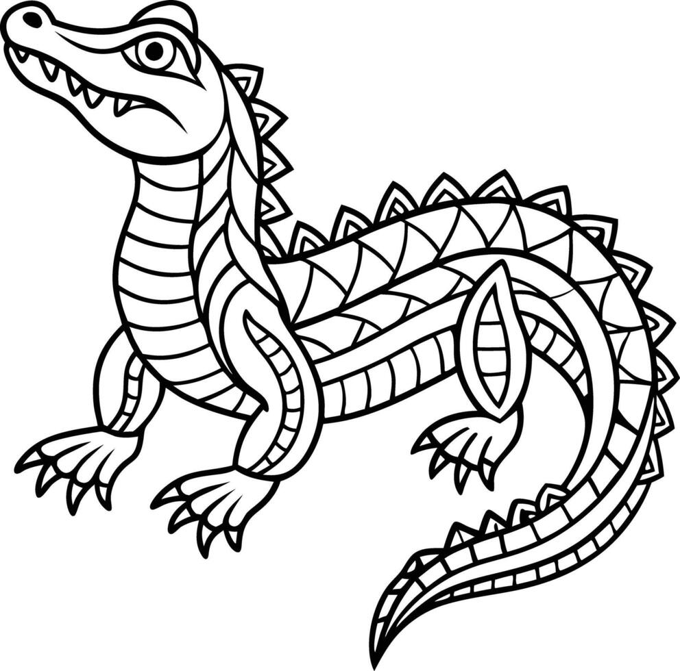 Animal Mandala Coloring paged for kids and adults stress relief vector
