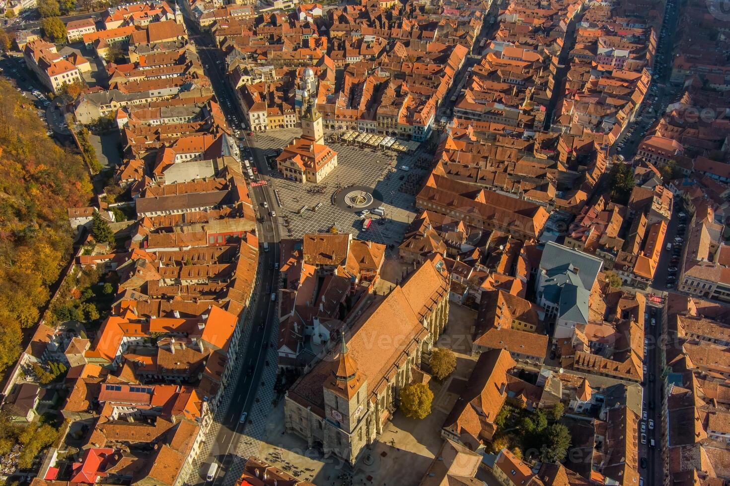 Brasov old town in autumn photo