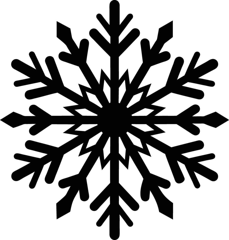A silhouette of a snowflake clip art design vector