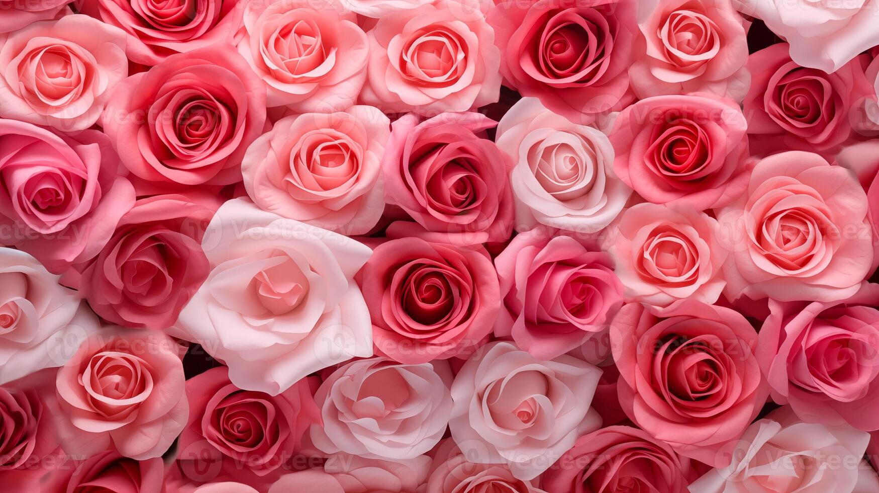 Background of Mixed Roses for Valentine Day photo
