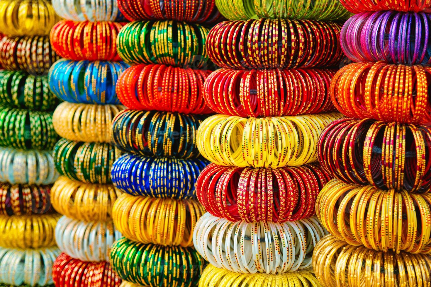 Indian Bangles in a shop photo