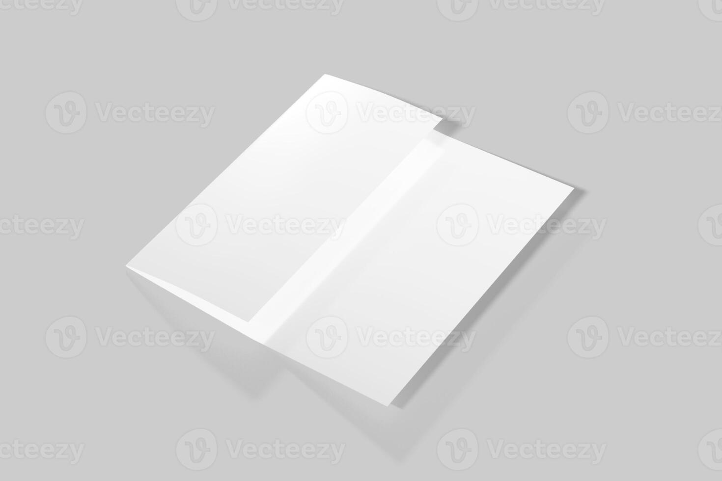 paper A4 trifold modeling for mockup photo