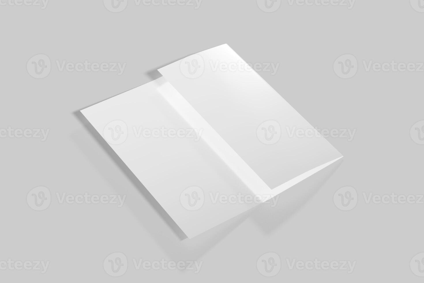 paper A4 trifold modeling for mockup photo