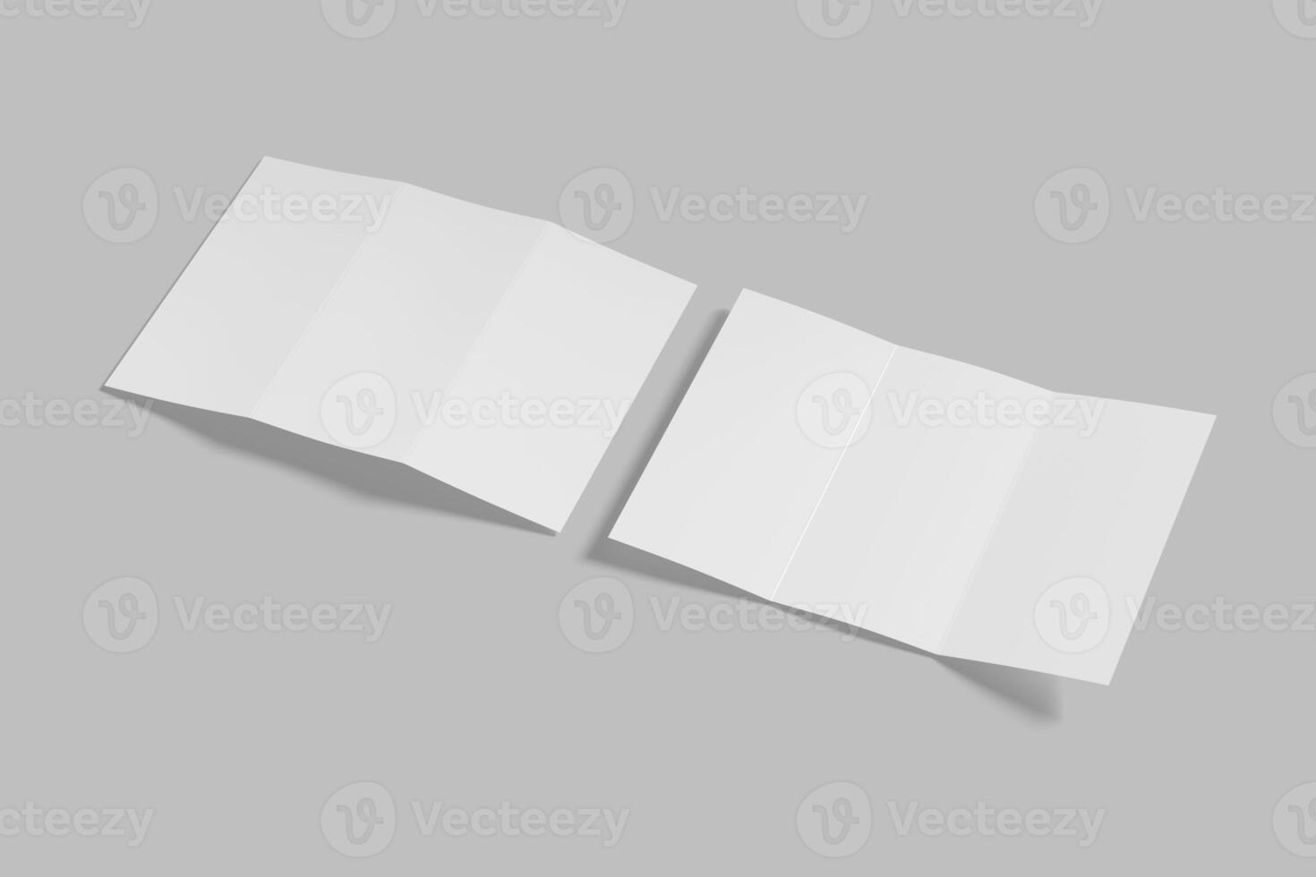 paper A4 trifold modeling for mockup photo