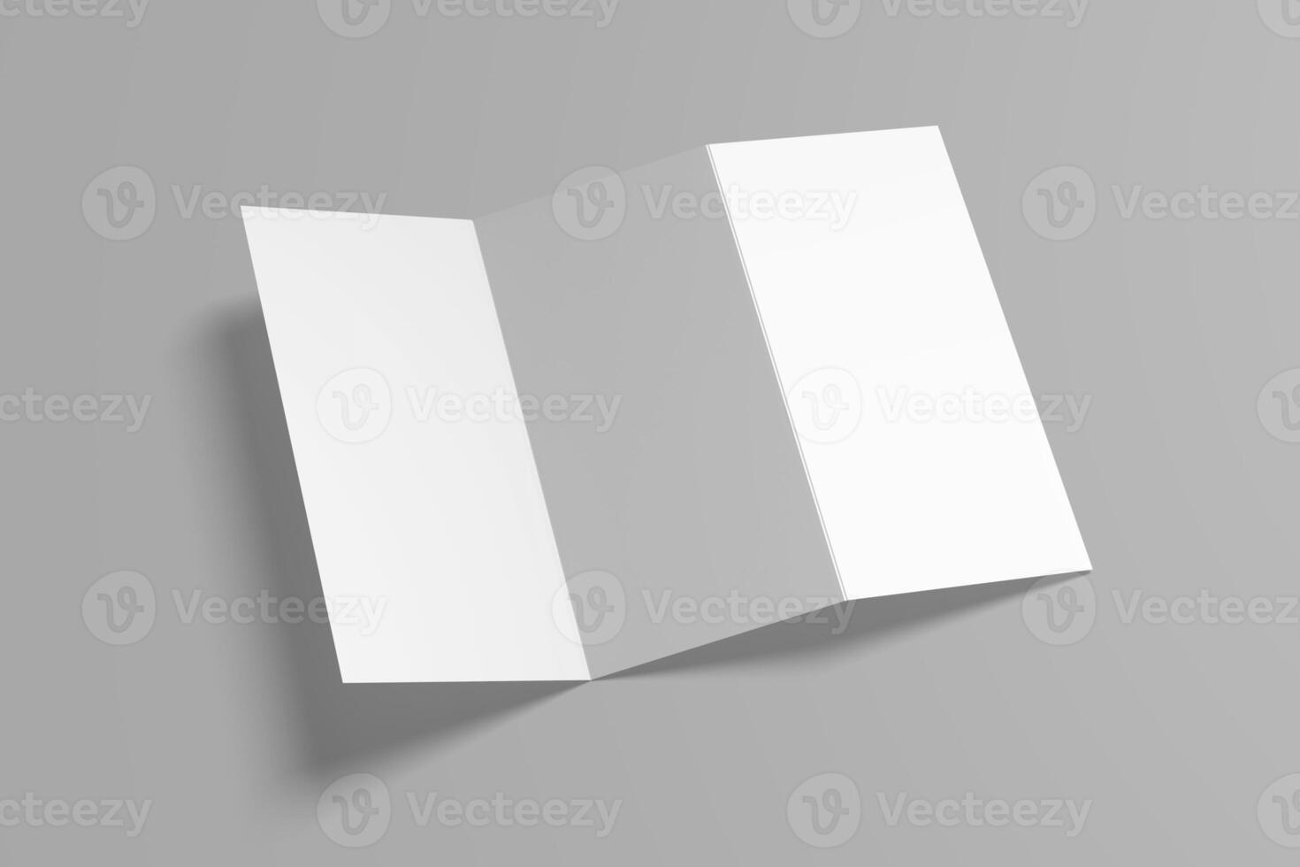 TRIFOLD BROCHURE BLANK FOR MOCKUPS photo