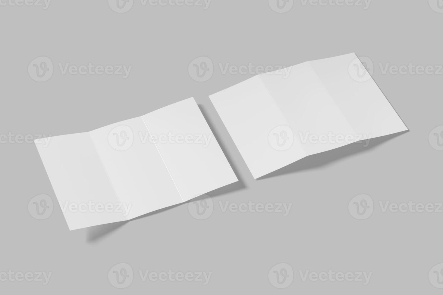 paper A4 trifold modeling for mockup photo