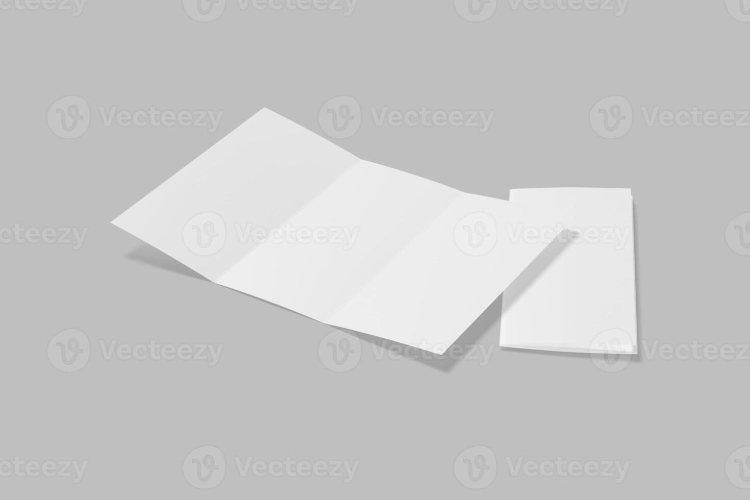 paper A4 trifold modeling for mockup photo