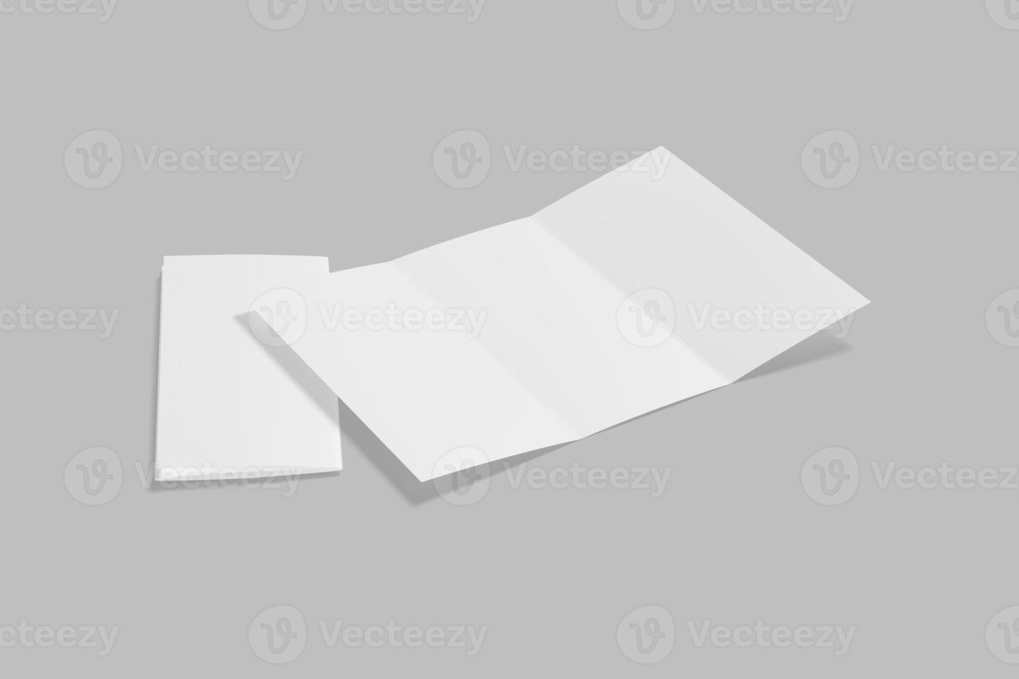 paper A4 trifold modeling photo