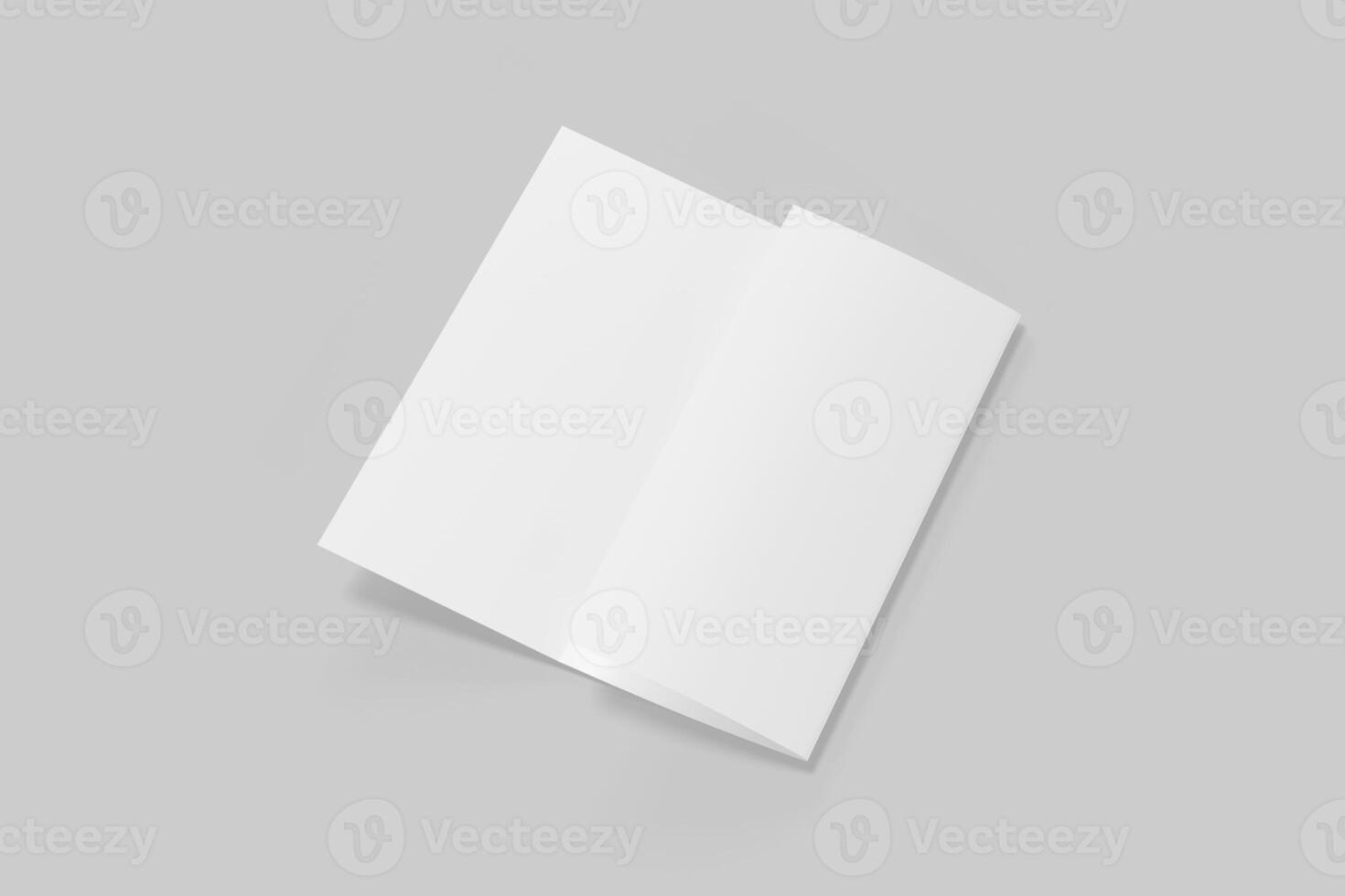 blank tri fold brochure template for mockup photo