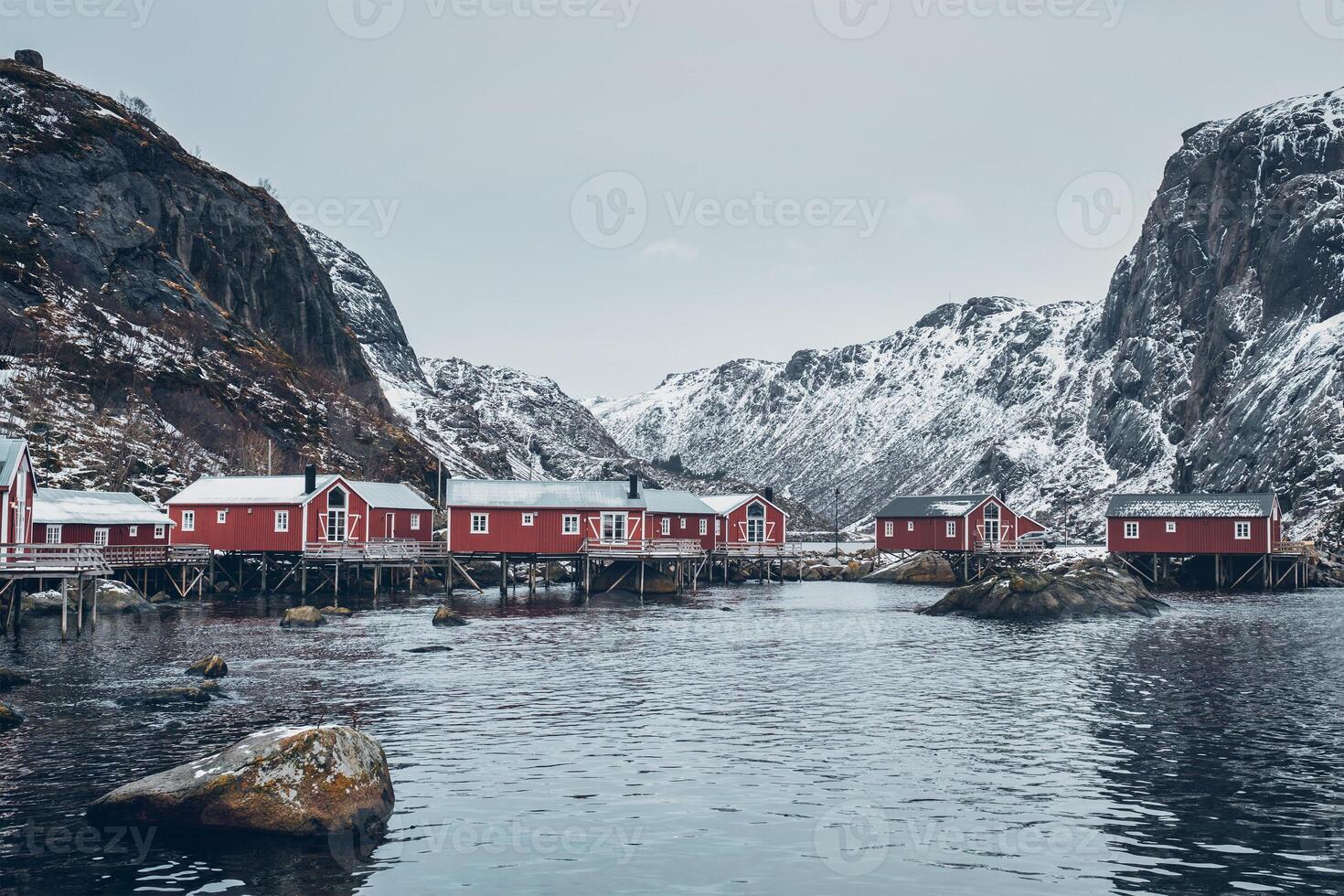 Nusfjord fishing village in Norway photo