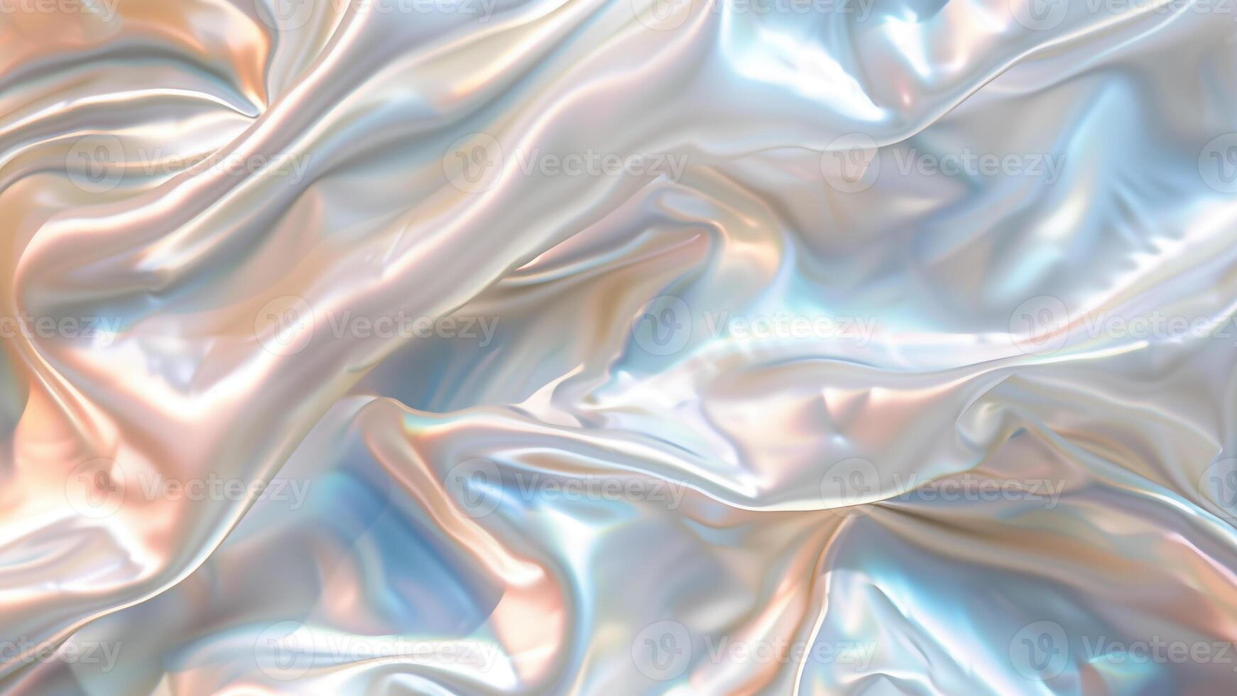 Silk or satin texture. Smooth wavy pearl coloured fabric background. photo